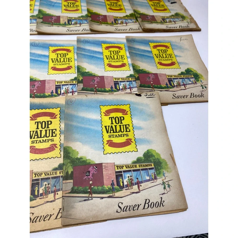 Vintage Top Value Stamps Saver Books‎ Lot of 15 Collectible Ephemera